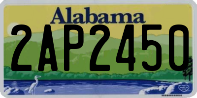 AL license plate 2AP2450