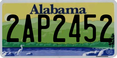 AL license plate 2AP2452