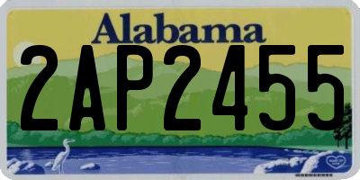 AL license plate 2AP2455