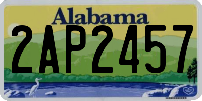 AL license plate 2AP2457
