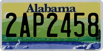 AL license plate 2AP2458