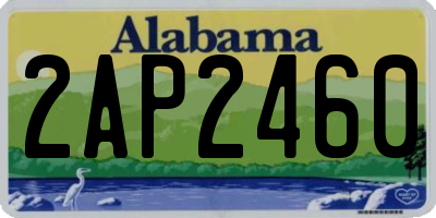 AL license plate 2AP2460