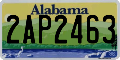 AL license plate 2AP2463