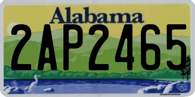 AL license plate 2AP2465