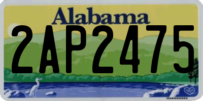 AL license plate 2AP2475