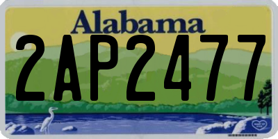 AL license plate 2AP2477