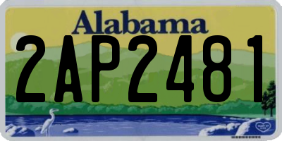 AL license plate 2AP2481