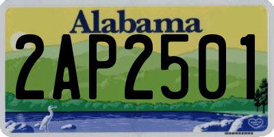 AL license plate 2AP2501
