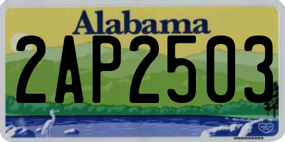 AL license plate 2AP2503