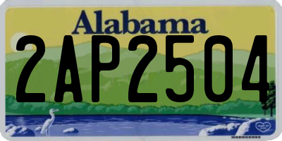 AL license plate 2AP2504