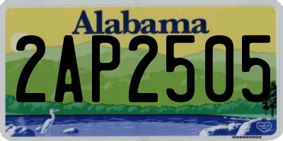 AL license plate 2AP2505