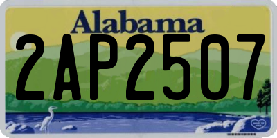 AL license plate 2AP2507