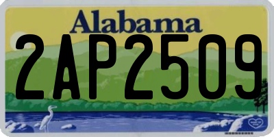 AL license plate 2AP2509