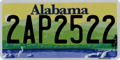 AL license plate 2AP2522