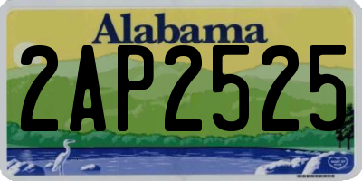 AL license plate 2AP2525