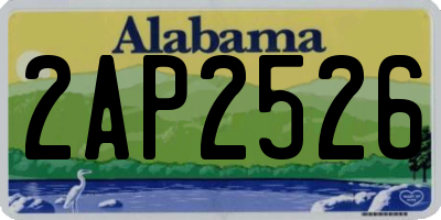 AL license plate 2AP2526