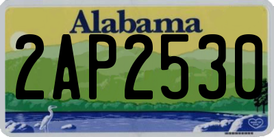 AL license plate 2AP2530