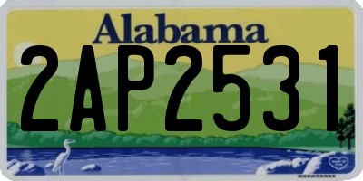 AL license plate 2AP2531