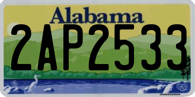 AL license plate 2AP2533