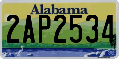 AL license plate 2AP2534