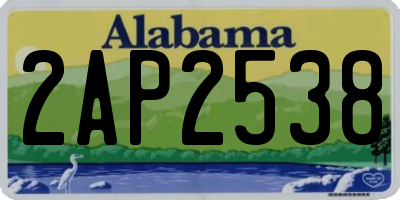 AL license plate 2AP2538