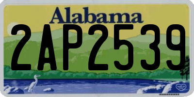 AL license plate 2AP2539