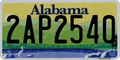 AL license plate 2AP2540