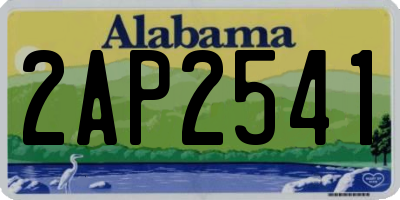 AL license plate 2AP2541