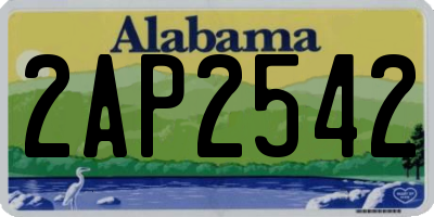AL license plate 2AP2542