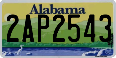 AL license plate 2AP2543