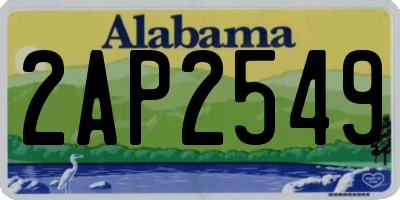 AL license plate 2AP2549