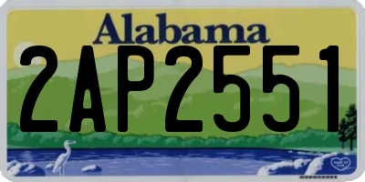 AL license plate 2AP2551