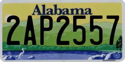 AL license plate 2AP2557