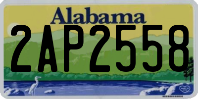 AL license plate 2AP2558