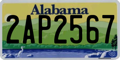 AL license plate 2AP2567
