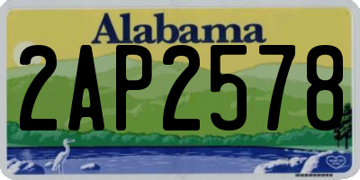AL license plate 2AP2578