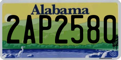 AL license plate 2AP2580
