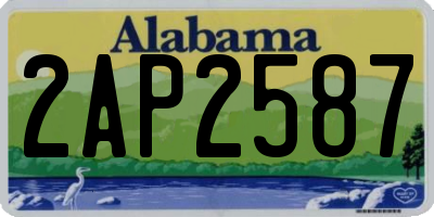 AL license plate 2AP2587