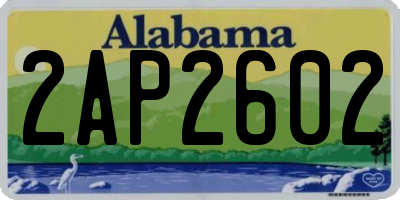 AL license plate 2AP2602