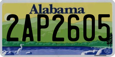 AL license plate 2AP2605