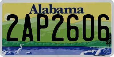 AL license plate 2AP2606
