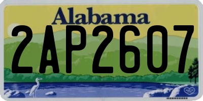 AL license plate 2AP2607