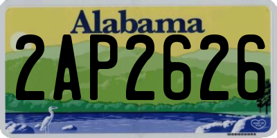 AL license plate 2AP2626