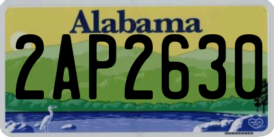 AL license plate 2AP2630