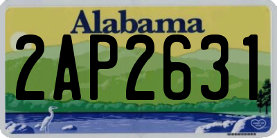 AL license plate 2AP2631