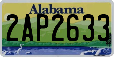 AL license plate 2AP2633