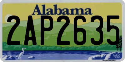 AL license plate 2AP2635