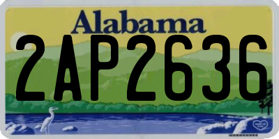 AL license plate 2AP2636
