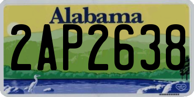 AL license plate 2AP2638