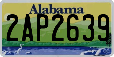 AL license plate 2AP2639